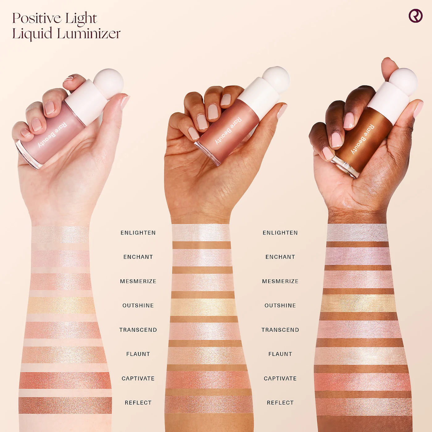 Positive Light Liquid Luminizer - Rare Beauty / iluminador líquido sedoso