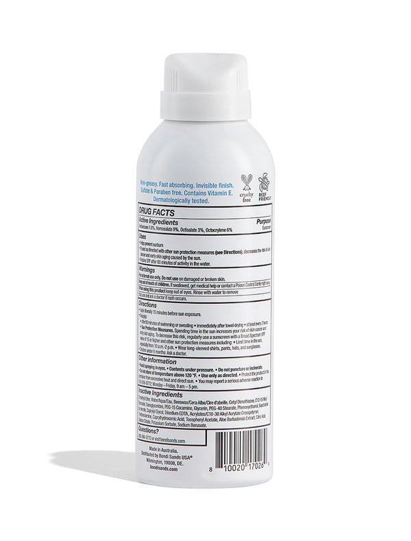 *PREORDEN: SPF 50 Fragrance Free Sunscreen Aerosol Mist - Bondi Sands / Protector solar en Spray para cuerpo