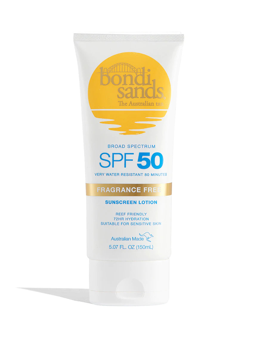 SPF 50 Fragrance Free Sunscreen Lotion - Bondi Sands / Protector solar para cuerpo