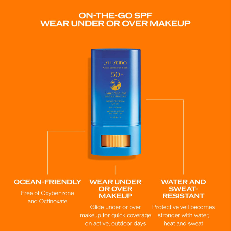 *PREORDEN: Clear Sunscreen Stick SPF 50+ - Shiseido / Barra de protector solar
