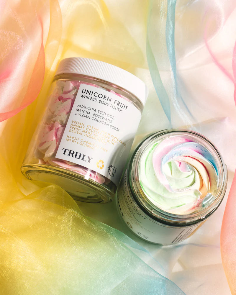 Unicorn Fruit Whipped Body Polish 60mL - Truly / Exfoliante corporal suavizante y humectante