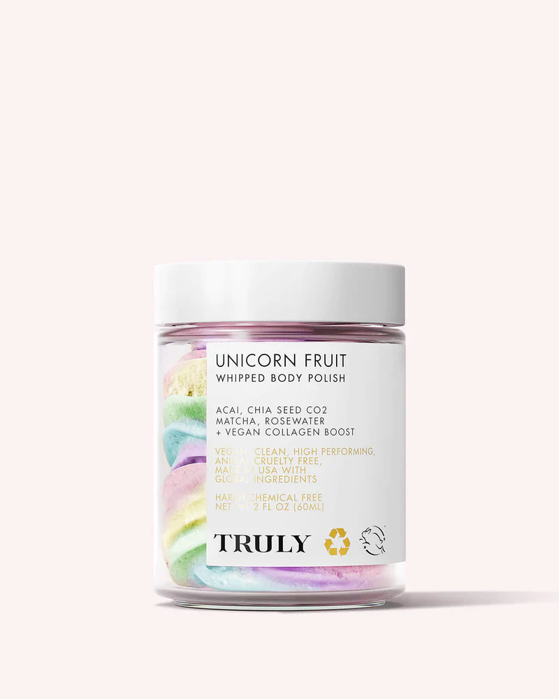 Unicorn Fruit Whipped Body Polish 60mL - Truly / Exfoliante corporal suavizante y humectante