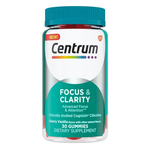 Gummy Focus & Clarity - Centrum / Gomitas apoyo para la concentración mental