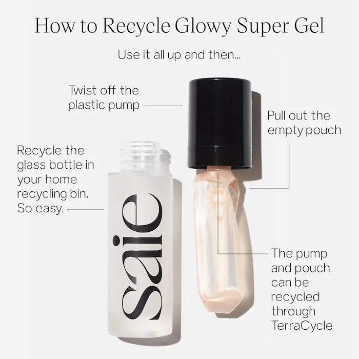 Glowy Super Gel Lightweight Dewy Highlighter 30mL - Saie / Iluminador en gel