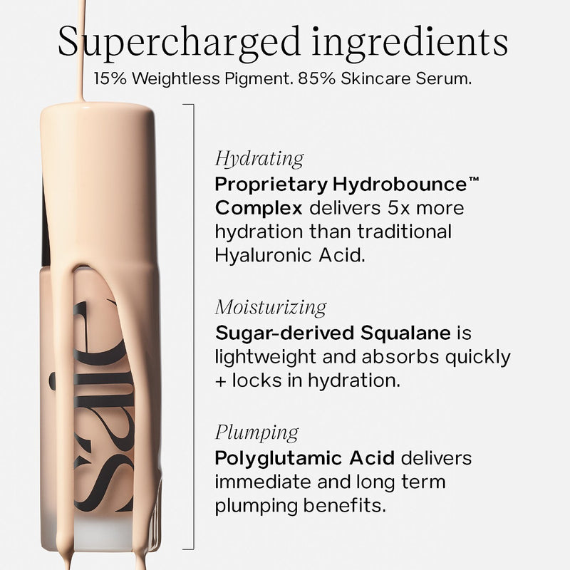 *PREORDEN: Glowy Super Skin Lightweight Hydrobounce™  Serum Foundation - Saie / Base hidratante acabado natural