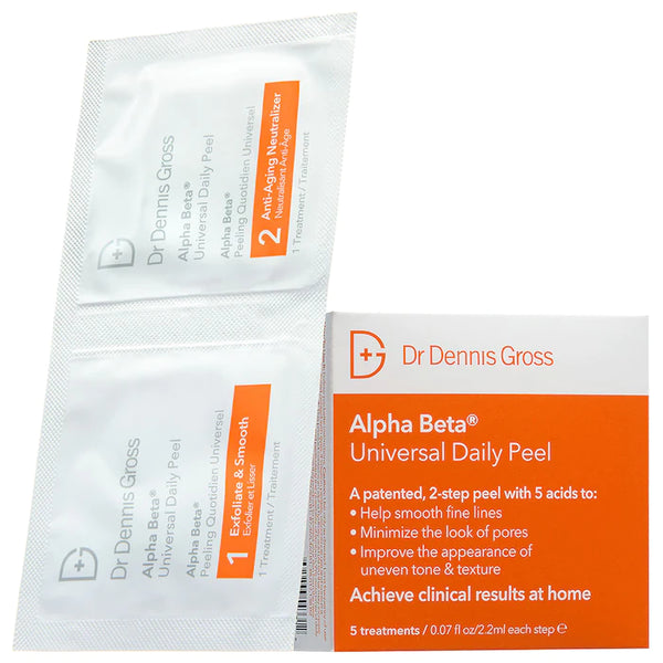 *PREORDEN: Alpha Beta® Universal Daily Peel Pads - Dr. Dennis Gross Skincare / Almohadilla exfoliante para textura, poros y líneas finas.