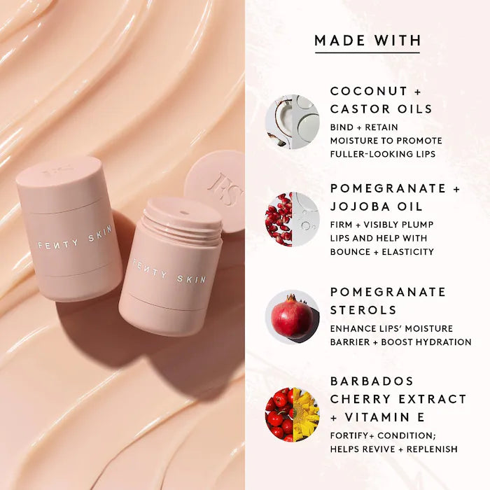 Plush Puddin’ Intensive Recovery Lip Mask With Pomegranate Sterols + Vitamin E / Fenty Skin - Mascarilla para labios más voluminosos