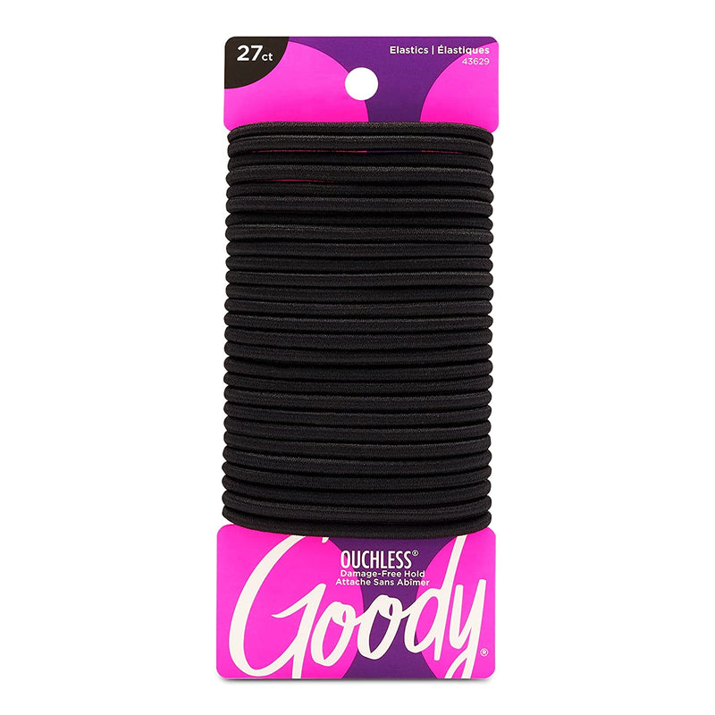 Ligas para cabello con elástico grueso - Goody Ouchless / Lazos para el cabello sin metal y sin dolor