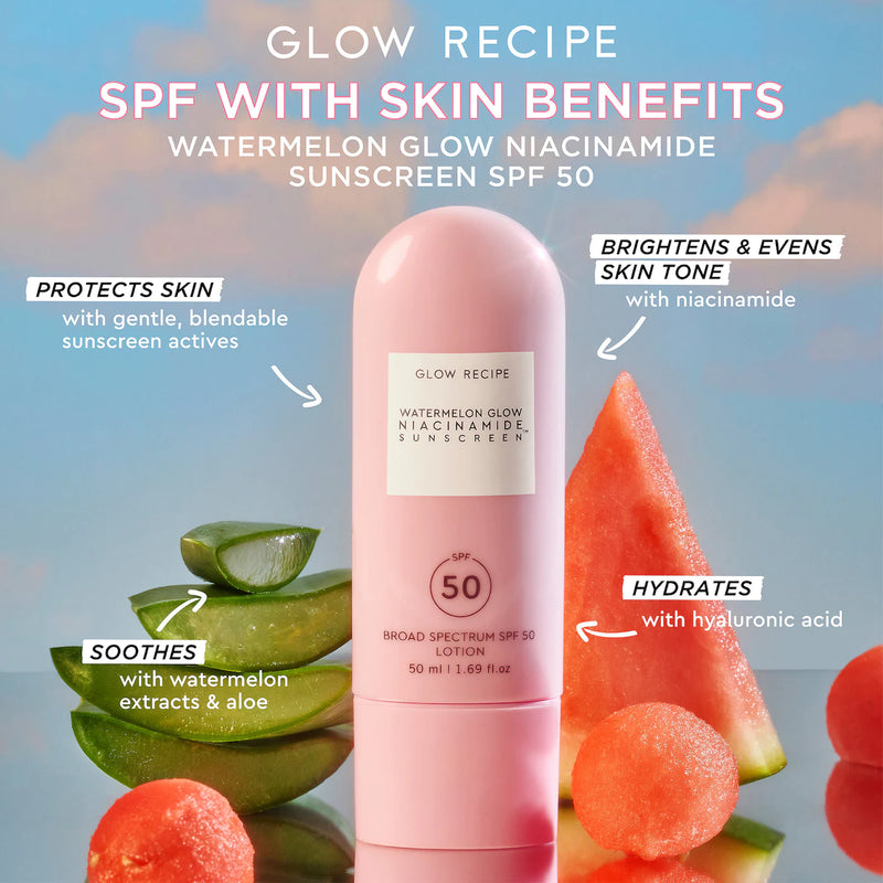 *PREORDEN: Watermelon Glow Niacinamide Sunscreen SPF 50 - Glow Recipe / Protector solar